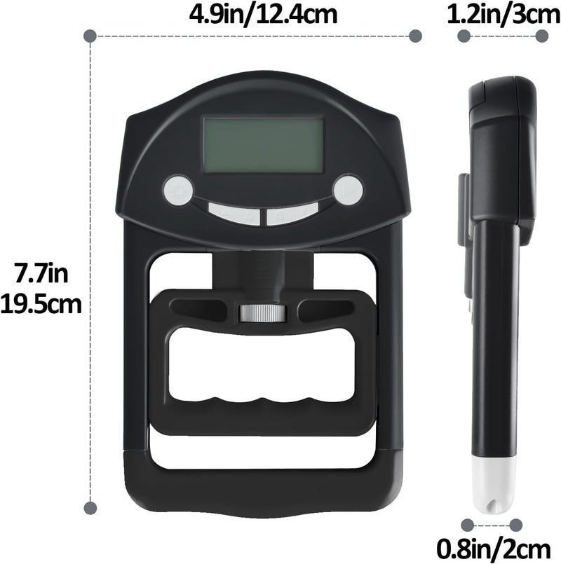 KYTO Grip Strength Tester, Digital Hand Grip Dynamometer with LCD Display, Adjustable Handle, 19-User Memory, 220Lbs/99Kgs – Track Your Grip Strength Progress - Image 2